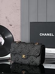 Colestore Chanel Dolce Raffia Woven Medium Flap Bag 15.5x25x6cm - 2