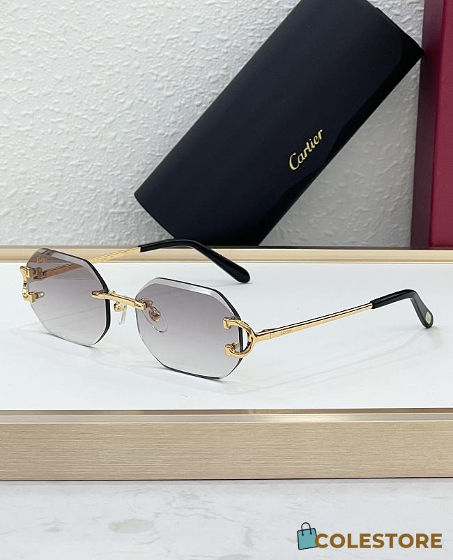 Colestore Cartier Rimless Diamond Cut Sunglasses  - 1