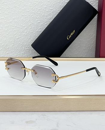 Colestore Cartier Rimless Diamond Cut Sunglasses 