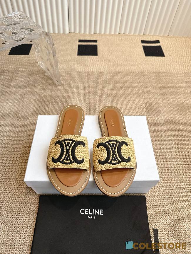Colestore Celine Lympia Mule In Raffia  - 1