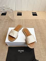 Colestore Celine White Triomphe Cloth Sandal  - 1