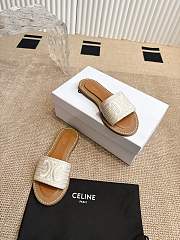 Colestore Celine White Triomphe Cloth Sandal  - 5