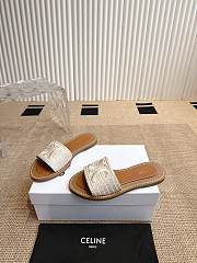 Colestore Celine White Triomphe Cloth Sandal  - 4