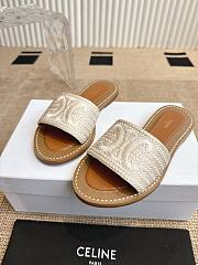 Colestore Celine White Triomphe Cloth Sandal  - 2