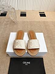 Colestore Celine White Triomphe Cloth Sandal  - 3