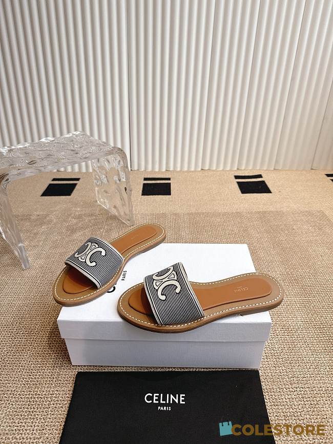 Colestore Celine Gray Triomphe Cloth Sandal  - 1