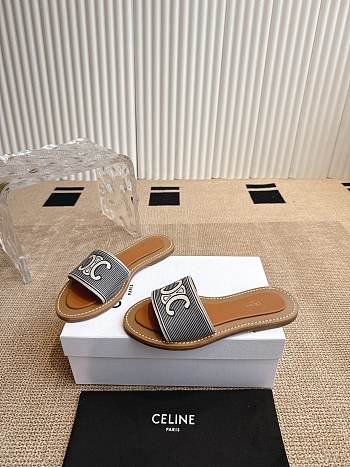Colestore Celine Gray Triomphe Cloth Sandal 