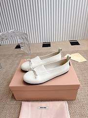 Colestore Miu Miu Ballet Flats In White - 3