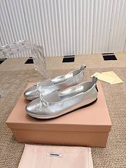 Colestore Miu Miu Ballet Flats In Silver - 4