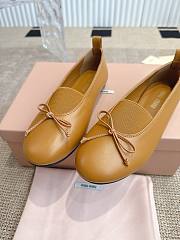 Colestore Miu Miu Ballet Flats In Caramel - 4