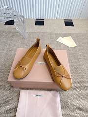 Colestore Miu Miu Ballet Flats In Caramel - 2