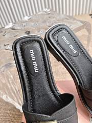 Colestore Miu Miu Flat Slide Sandals in Black - 5