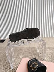 Colestore Miu Miu Flat Slide Sandals in Black - 2