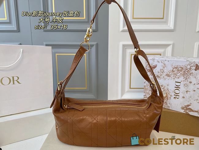 Colestore Dior Medium D-Journey Bag in Vintage Smooth Calfskin Camel 35 x 15cm - 1