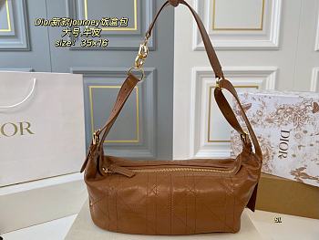 Colestore Dior Medium D-Journey Bag in Vintage Smooth Calfskin Camel 35 x 15cm
