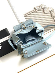 Colestore Chanel Duma Leather Backpack in Haze Blue 22x25x18cm - 5