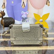Colestore Louis Vuitton Petite Malle Lizard Gold 20x6x12.5cm - 4