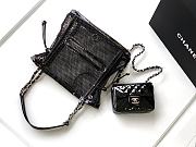 Colestore Chanel Deauville Mesh Tote with Patent Quilted Flap Pocket 26x28x9cm - 6