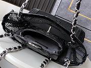 Colestore Chanel Deauville Mesh Tote with Patent Quilted Flap Pocket 26x28x9cm - 4