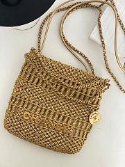 Colestore Chanel Timeless Bolso De Mimbre Dorado 23x18.5x6cm - 1