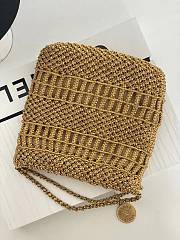 Colestore Chanel Timeless Bolso De Mimbre Dorado 23x18.5x6cm - 6