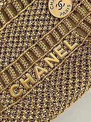 Colestore Chanel Timeless Bolso De Mimbre Dorado 23x18.5x6cm - 4