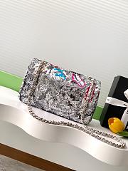 Colestore Chanel Classic 11.12 Handbag Silver & Multicolour 15.5 x 25.5 x 6.5cm - 6