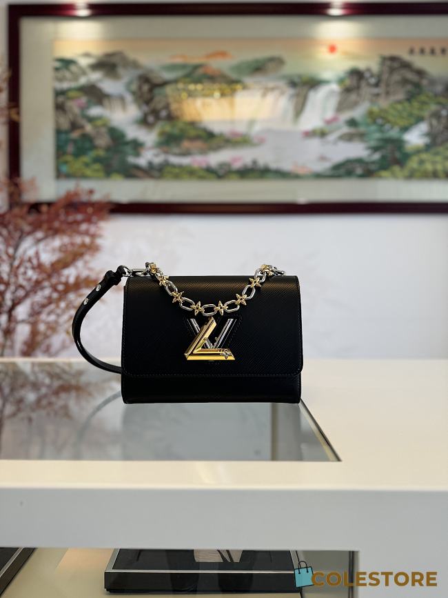 Colestore Louis Vuitton Twist Bloom MM Epi Black 23x17x9.5cm - 1
