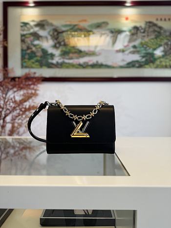 Colestore Louis Vuitton Twist Bloom MM Epi Black 23x17x9.5cm