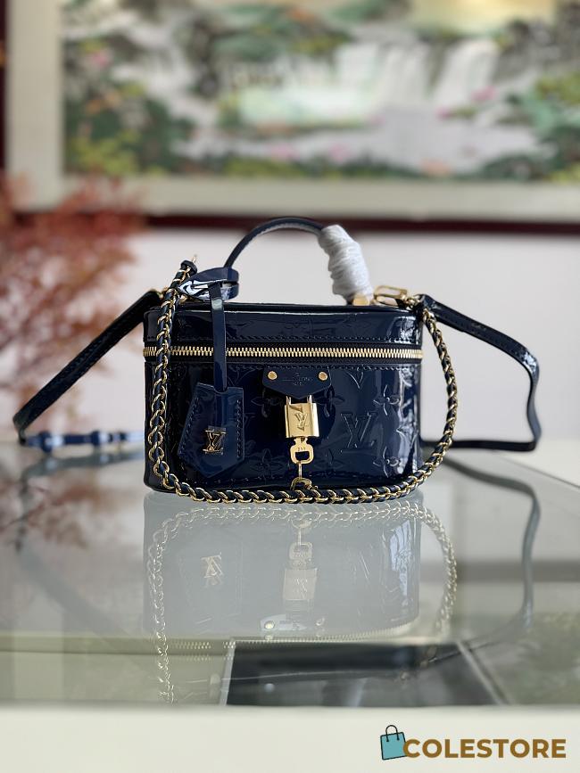 Colestore Louis Vuitton Vanity PM Coussin Navy Blue 11.5 x 6.5 x 19cm - 1