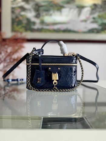 Colestore Louis Vuitton Vanity PM Coussin Navy Blue 11.5 x 6.5 x 19cm