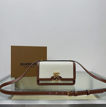 Colestore Burberry Two Tone Canvas Small 'Malt Brown' 20 x 5.5 x 12.5cm