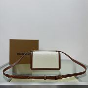 Colestore Burberry Two Tone Canvas Small 'Malt Brown' 20 x 5.5 x 12.5cm - 4