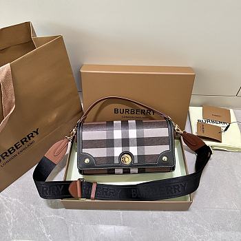 Colestore Burberry Top Handle Note Bag ‘Dark Brown Birch’ 24 x 8 x 14cm