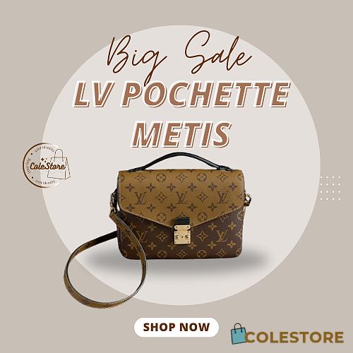 Colestore Louis Vuitton Pochette Métis Monogram Reverse Canvas 25 x 19 x 7 cm - 1