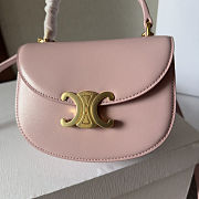 Colestore Celine Mini Besace Clea Calfskin Pink Leather 15.5x11.5x5CM - 5
