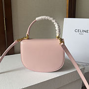 Colestore Celine Mini Besace Clea Calfskin Pink Leather 15.5x11.5x5CM - 4