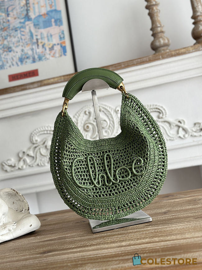Colestore Chloé Summer Banana Hobo Green Bag 36x21.5x2cm - 1