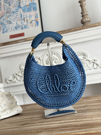 Colestore Chloé Summer Banana Hobo Blue Bag 36x21.5x2cm