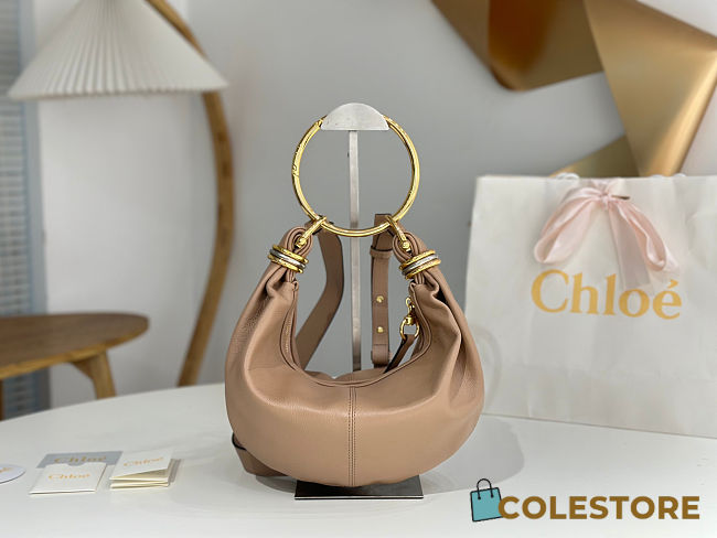 Colestore Chloé Small Bracelet Hobo Nude Bag 32x14x10cm - 1