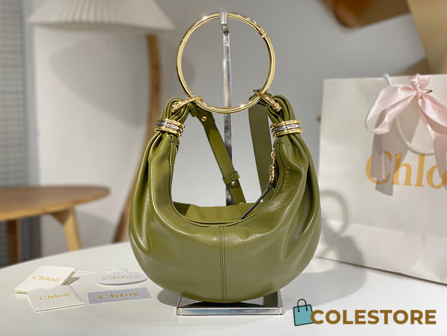 Colestore Chloé Small Bracelet Hobo Green Bag 32x14x10cm - 1