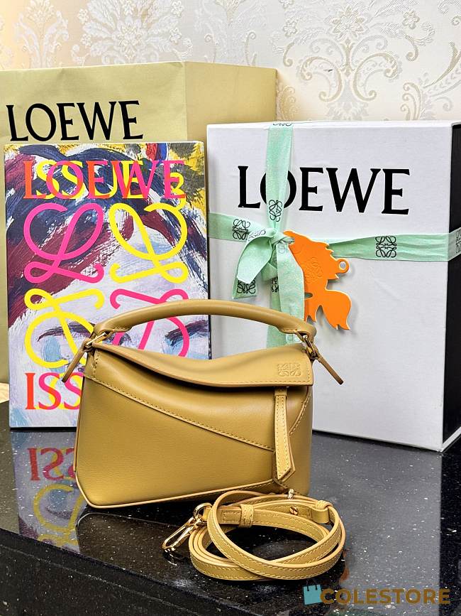 Colestore Loewe Mini Puzzle Edge Bag Yellow 18x12.5x8cm - 1