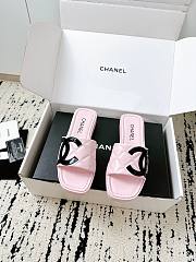 Colestore Chanel Pink Flat Slides  - 1