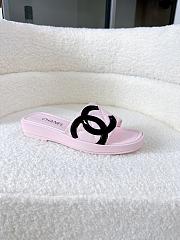 Colestore Chanel Pink Flat Slides  - 4