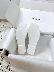 Colestore Chanel White Flat Slides  - 3