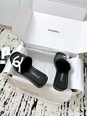 Colestore Chanel Black Flat Slides  - 5