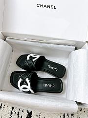 Colestore Chanel Black Flat Slides  - 3