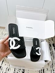 Colestore Chanel Black Flat Slides  - 2