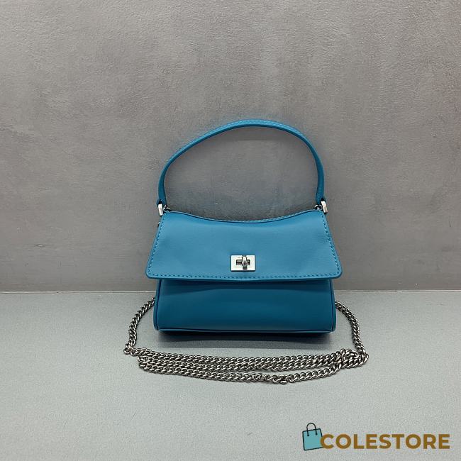Colestore Balenciaga Rodeo Bag With Chain Nano in Blue 18x12x4.5cm - 1