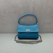 Colestore Balenciaga Rodeo Bag With Chain Nano in Blue 18x12x4.5cm - 1